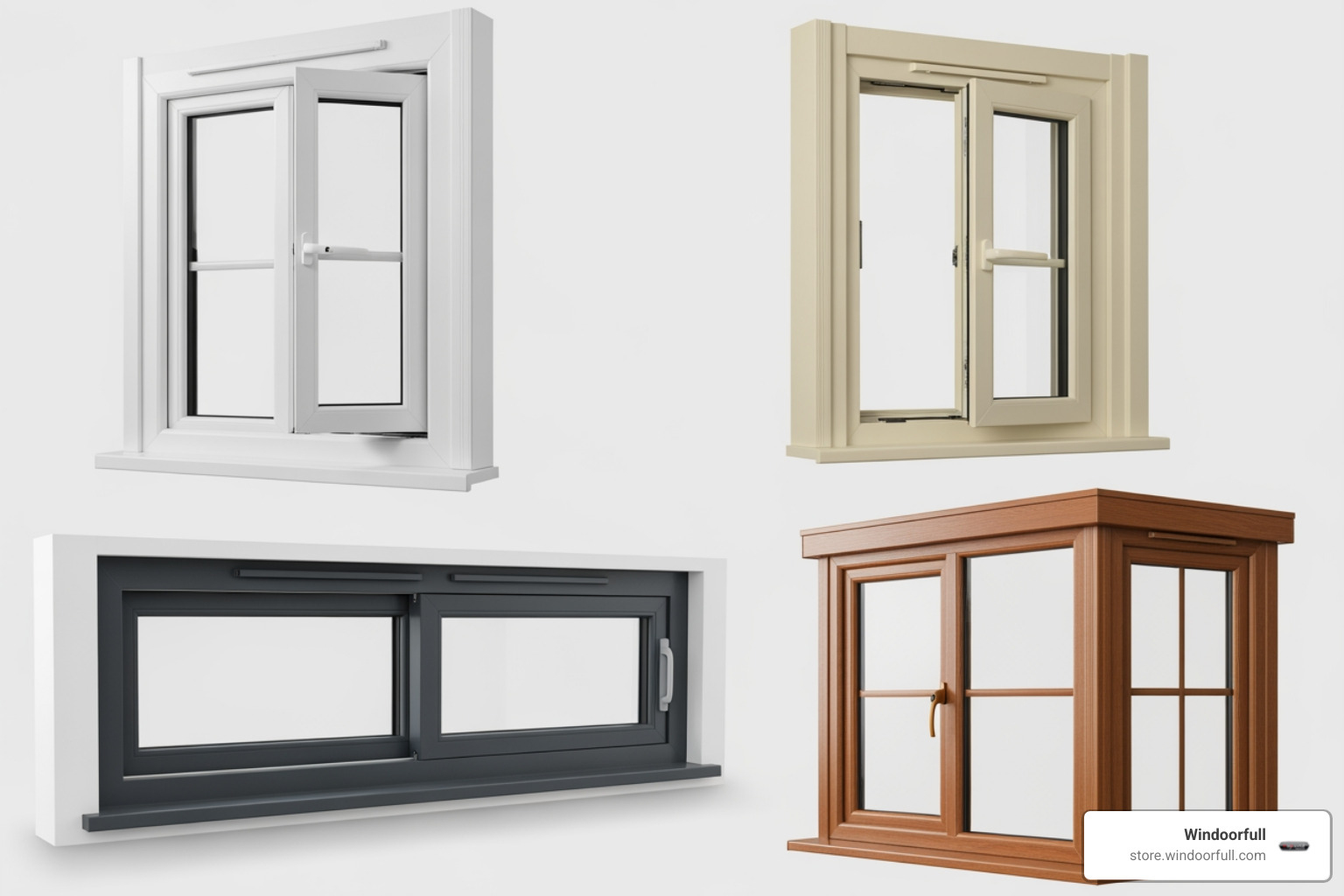 Various uPVC window styles and color options - energy efficient uPVC windows Various uPVC window styles and color options - energy efficient uPVC windows