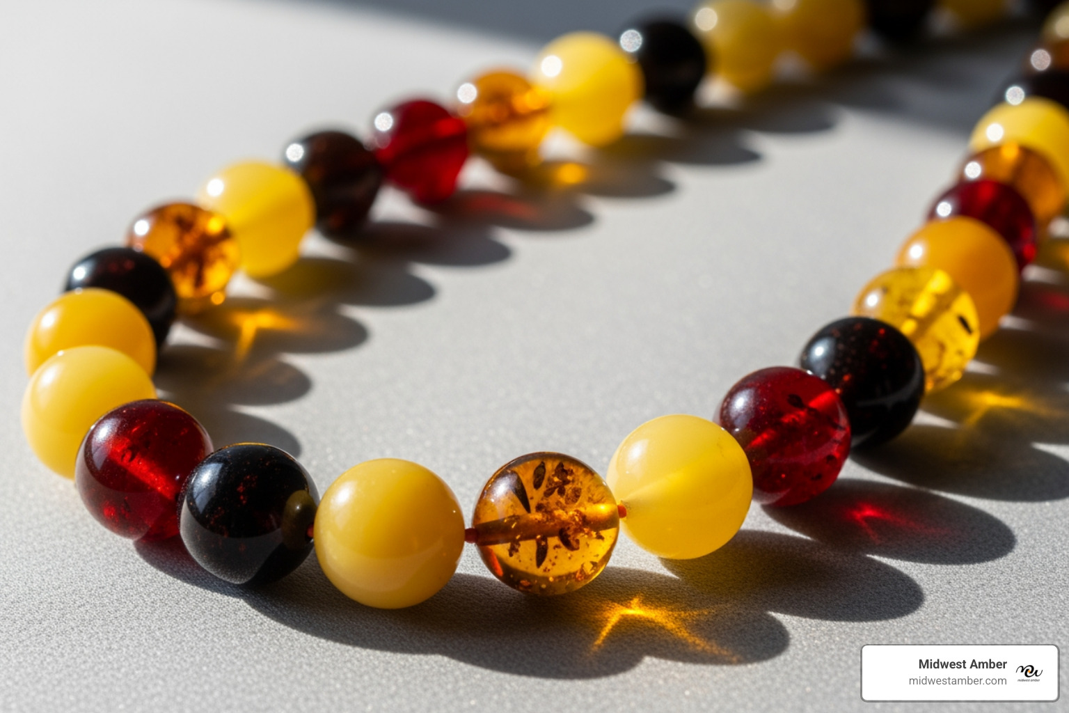 stunning Baltic amber necklace - polish jewelry