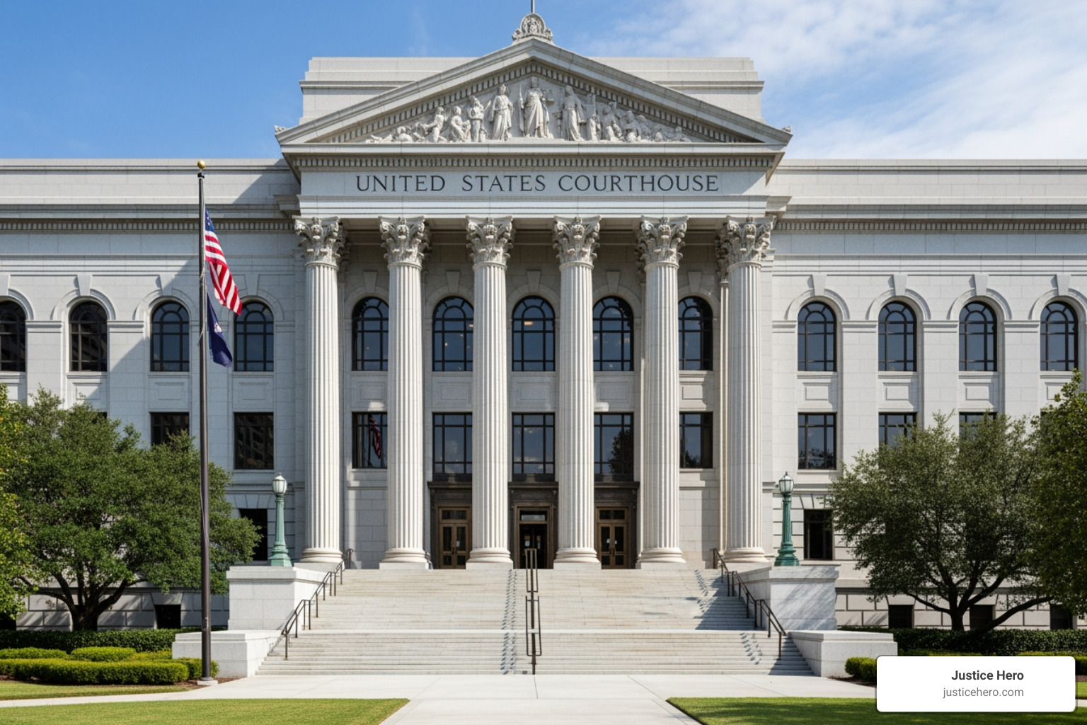 Exterior of a federal courthouse - camp lejeune lawsuit update