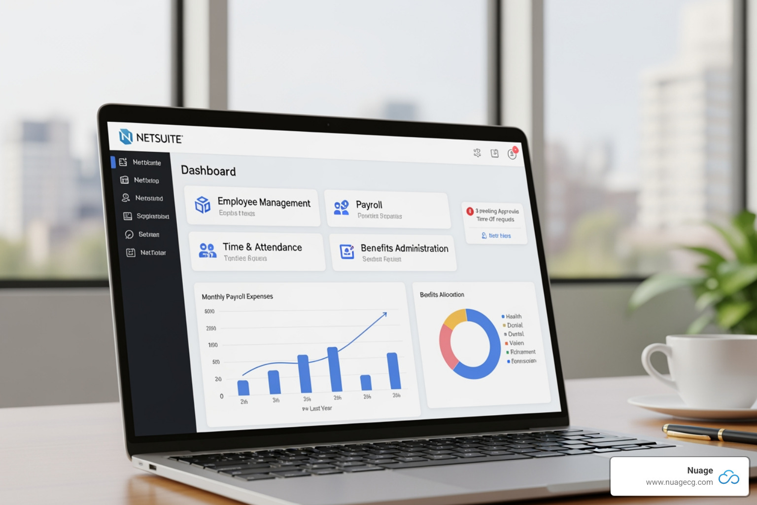 SuitePeople Employee Center dashboard - netsuite hr and payroll
