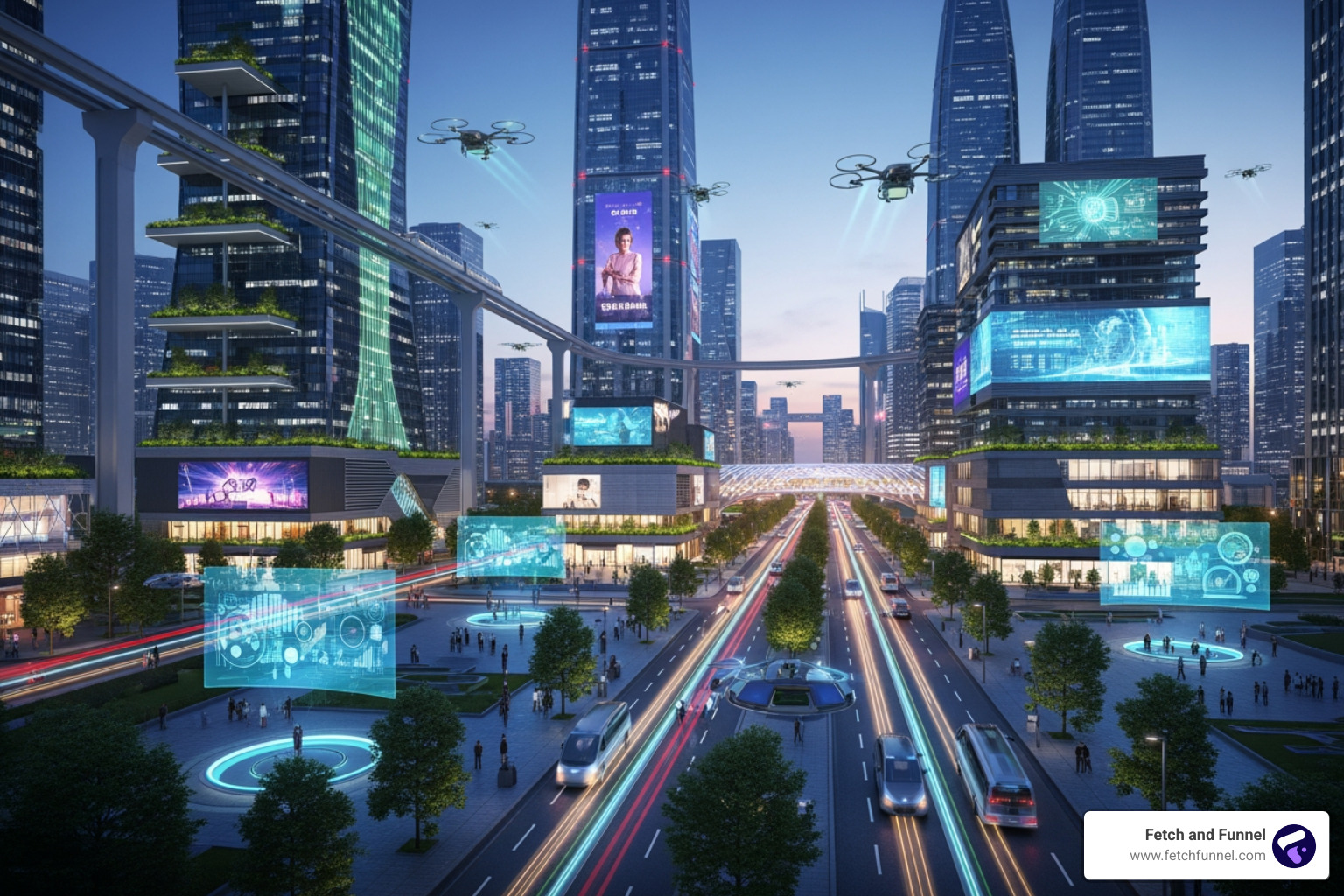 futuristic smart city - geofence technology futuristic smart city - geofence technology