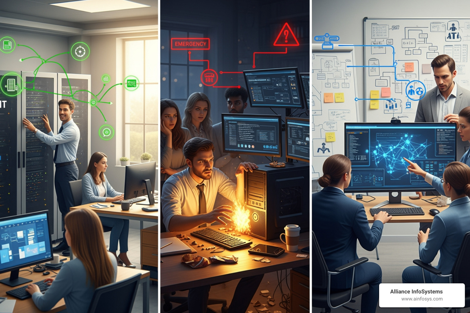 table comparing Managed Services vs. Break-Fix vs. In-House IT across key factors: Cost Structure, Proactivity, Expertise, and Scalability - managed it support table comparing Managed Services vs. Break-Fix vs. In-House IT across key factors: Cost Structure, Proactivity, Expertise, and Scalability - managed it support