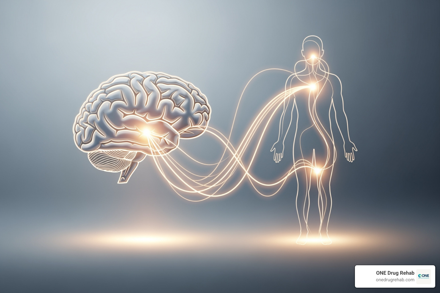 mind-body connection with brain and body icons linked by flowing lines - breakthrough wellness mind-body connection with brain and body icons linked by flowing lines - breakthrough wellness