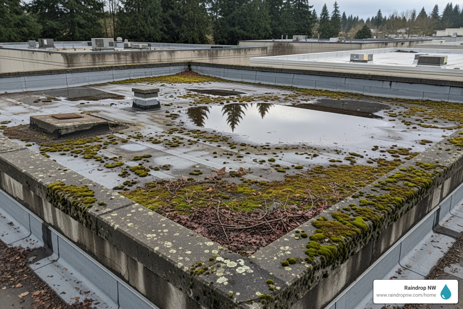 Infographic showing 7 key signs your Dunthorpe commercial building needs roof replacement: 1. Frequent leaks or water stains on ceilings, 2. Visible cracks, blistering, or deteriorating membrane, 3. Ponding water that doesn't drain within 48 hours, 4. Sagging or uneven roof deck, 5. Damaged or missing flashing around edges and penetrations, 6. Increasing energy bills indicating poor insulation, 7. Roof age exceeding 20 years or manufacturer warranty expiration - trusted commercial new and replacement roofs service in dunthorpe or Infographic showing 7 key signs your Dunthorpe commercial building needs roof replacement: 1. Frequent leaks or water stains on ceilings, 2. Visible cracks, blistering, or deteriorating membrane, 3. Ponding water that doesn't drain within 48 hours, 4. Sagging or uneven roof deck, 5. Damaged or missing flashing around edges and penetrations, 6. Increasing energy bills indicating poor insulation, 7. Roof age exceeding 20 years or manufacturer warranty expiration - trusted commercial new and replacement roofs service in dunthorpe or