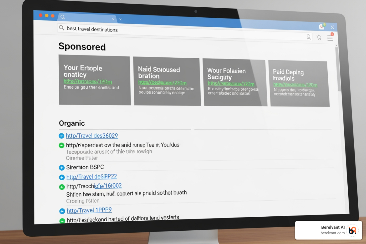 illustrating the difference between organic results and paid ads on a search engine results page (SERP) - what services do digital marketing agencies offer
