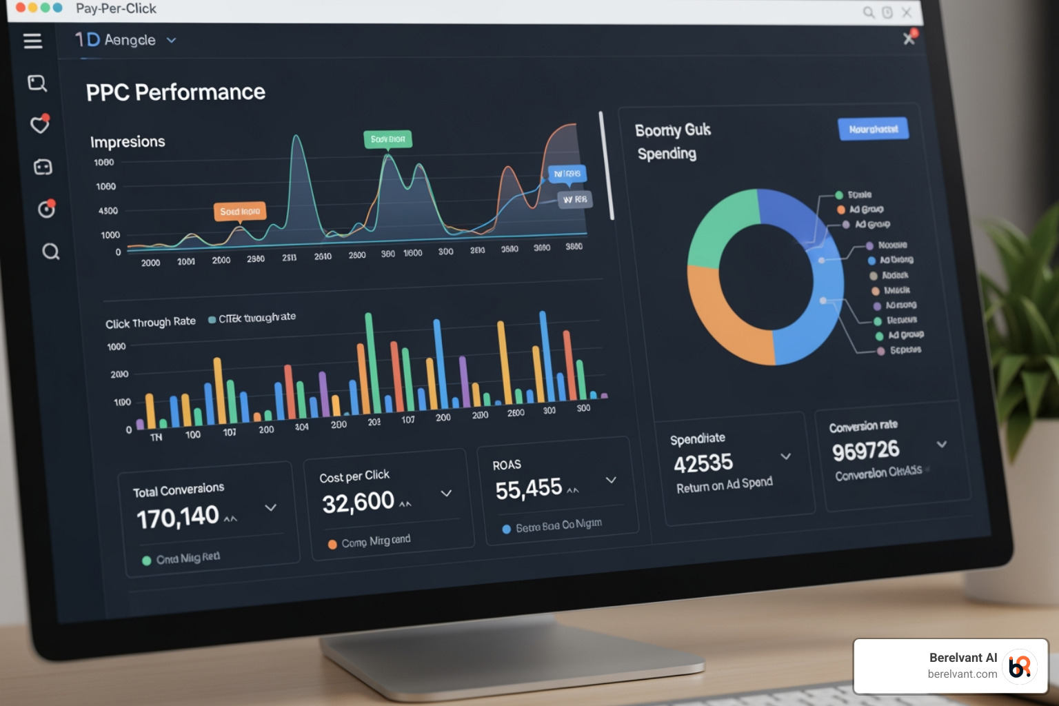 Image of a PPC performance dashboard - PPC campaign management