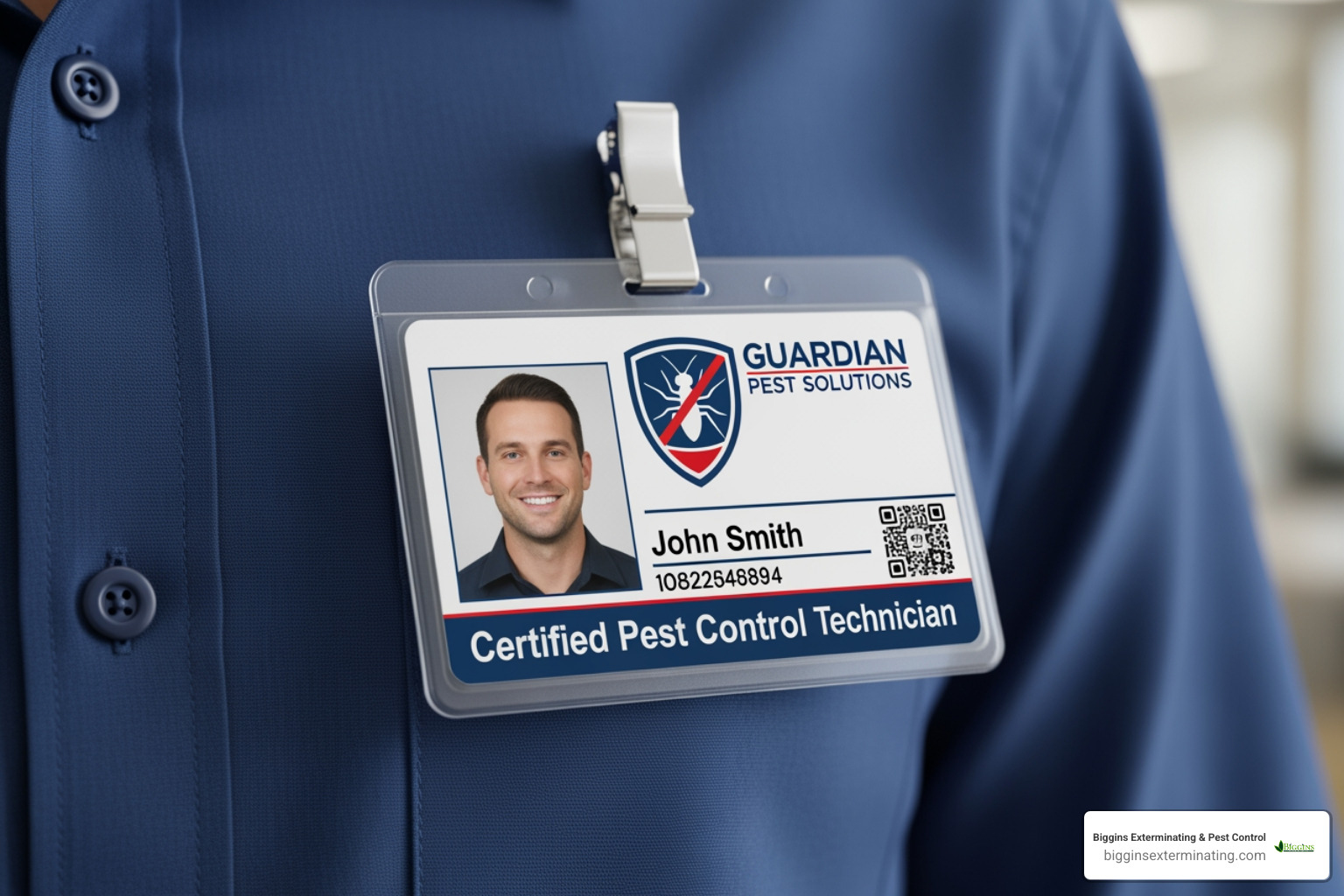 certified pest control technician's badge - billerica ma pest control