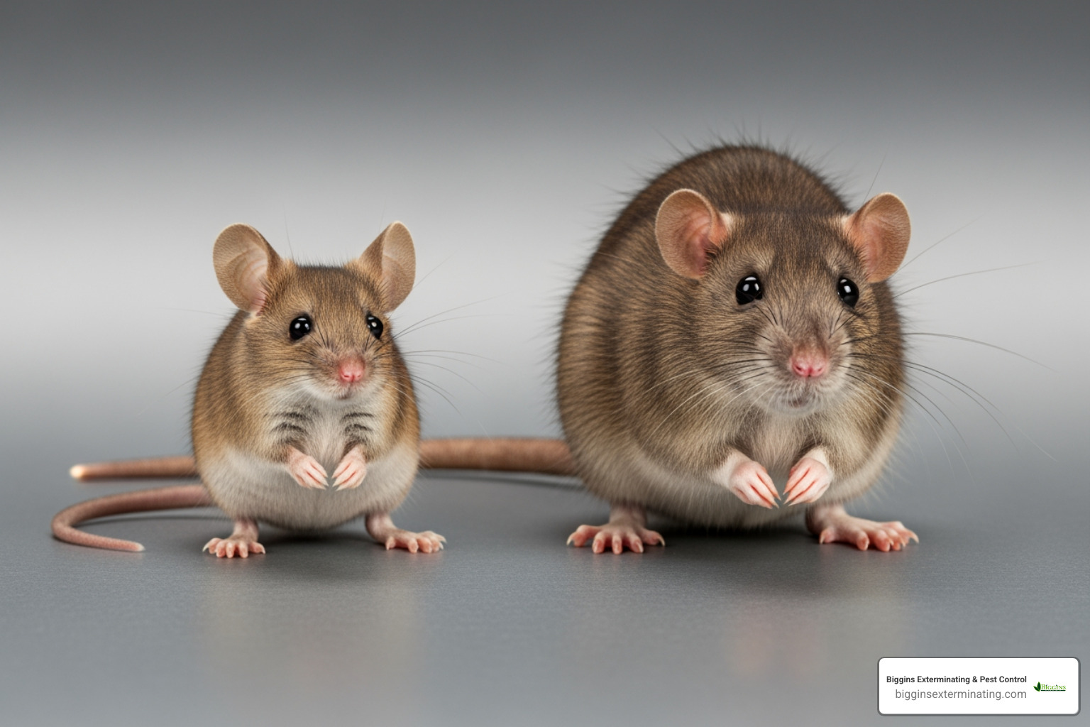 mouse and rat side-by-side - Rodent Control (Mice & Rats)