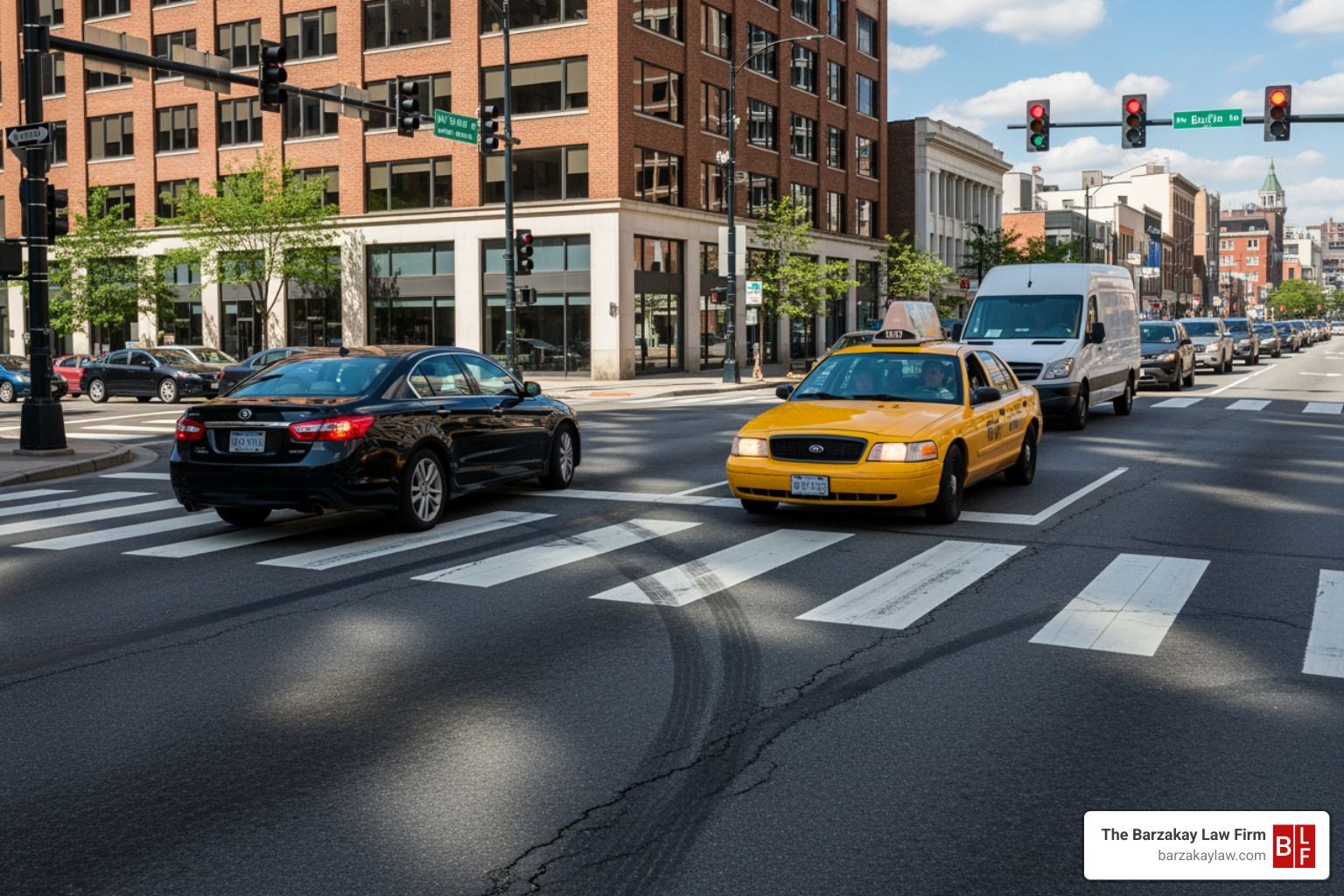 car making unsafe left turn - motorcycle accidents lawyer