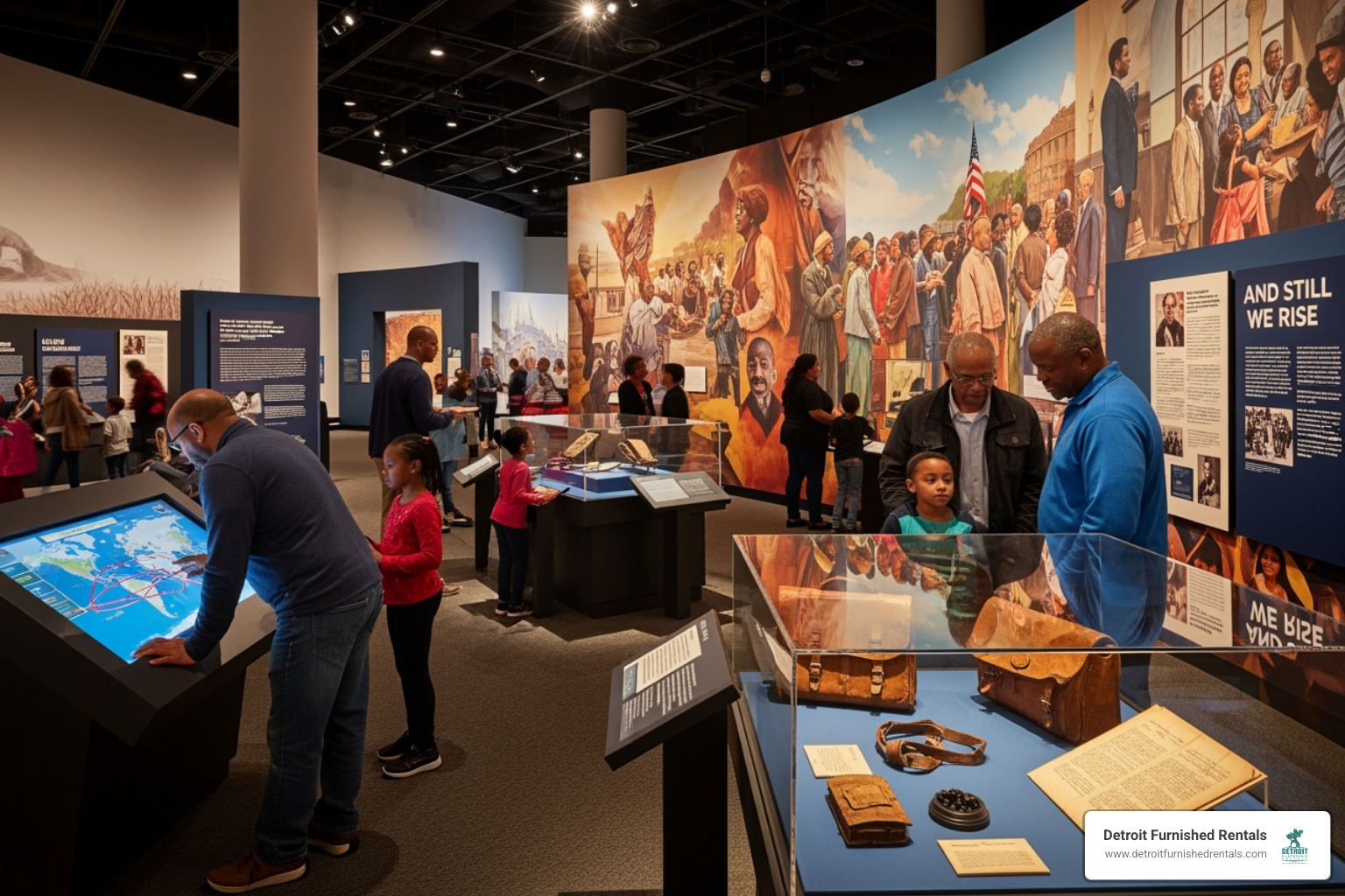 And Still We Rise exhibition at the Charles H Wright Museum of African American History - afro american museum detroit