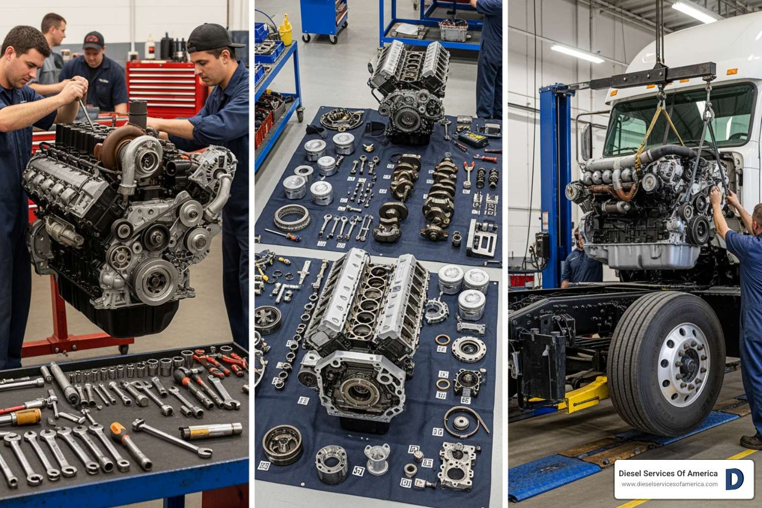 comparison of engine overhaul, rebuild, and replacement - semi truck engine overhaul cost