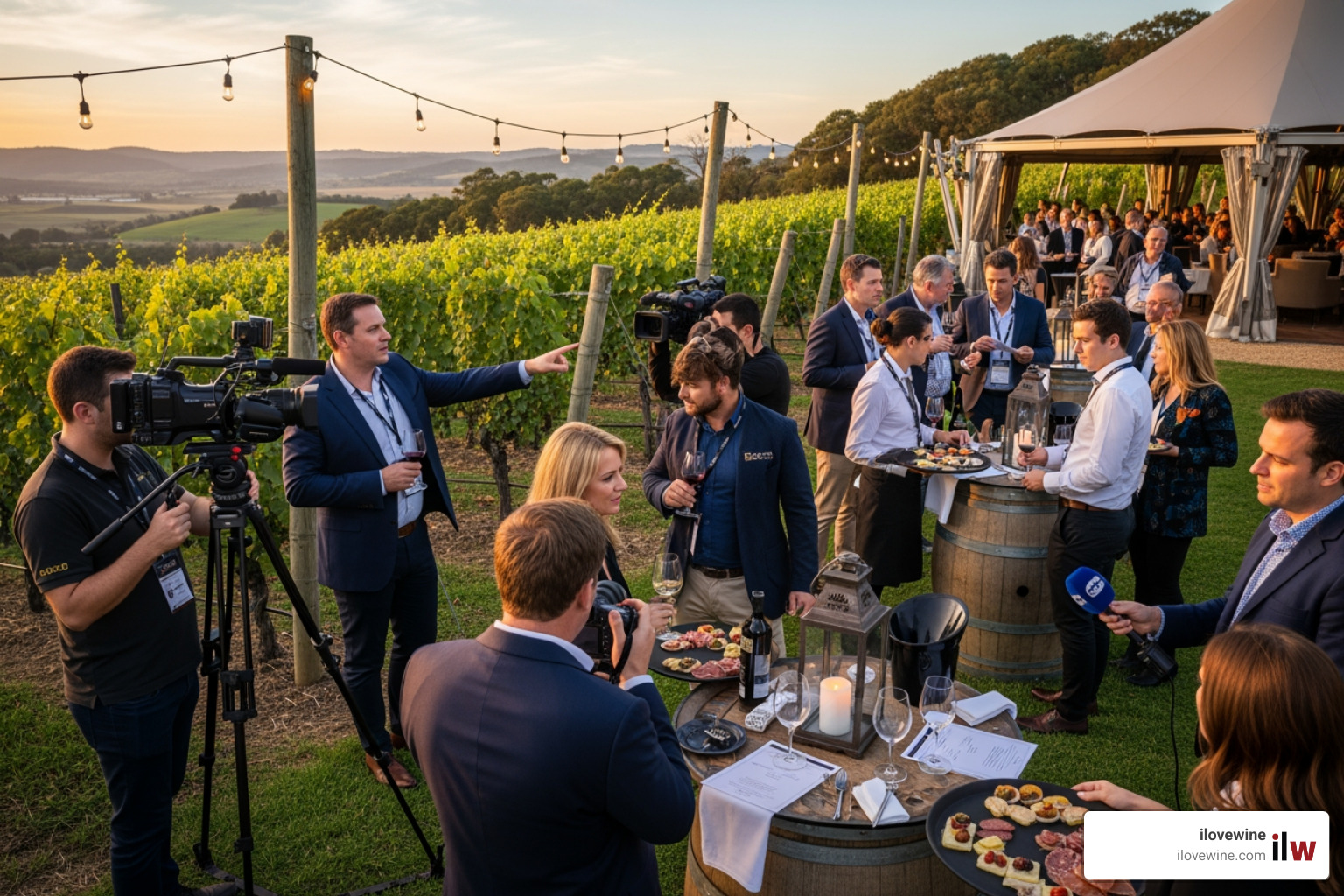 winery event attended by media and industry professionals - public relations agency for wineries