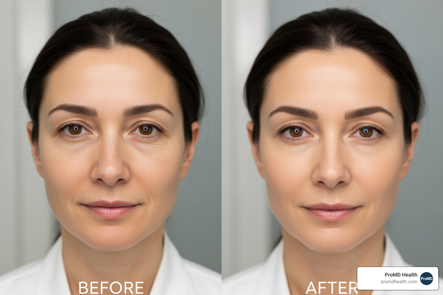 Image showing before and after photos from a clinical study on PRP for face - prp treatment for face