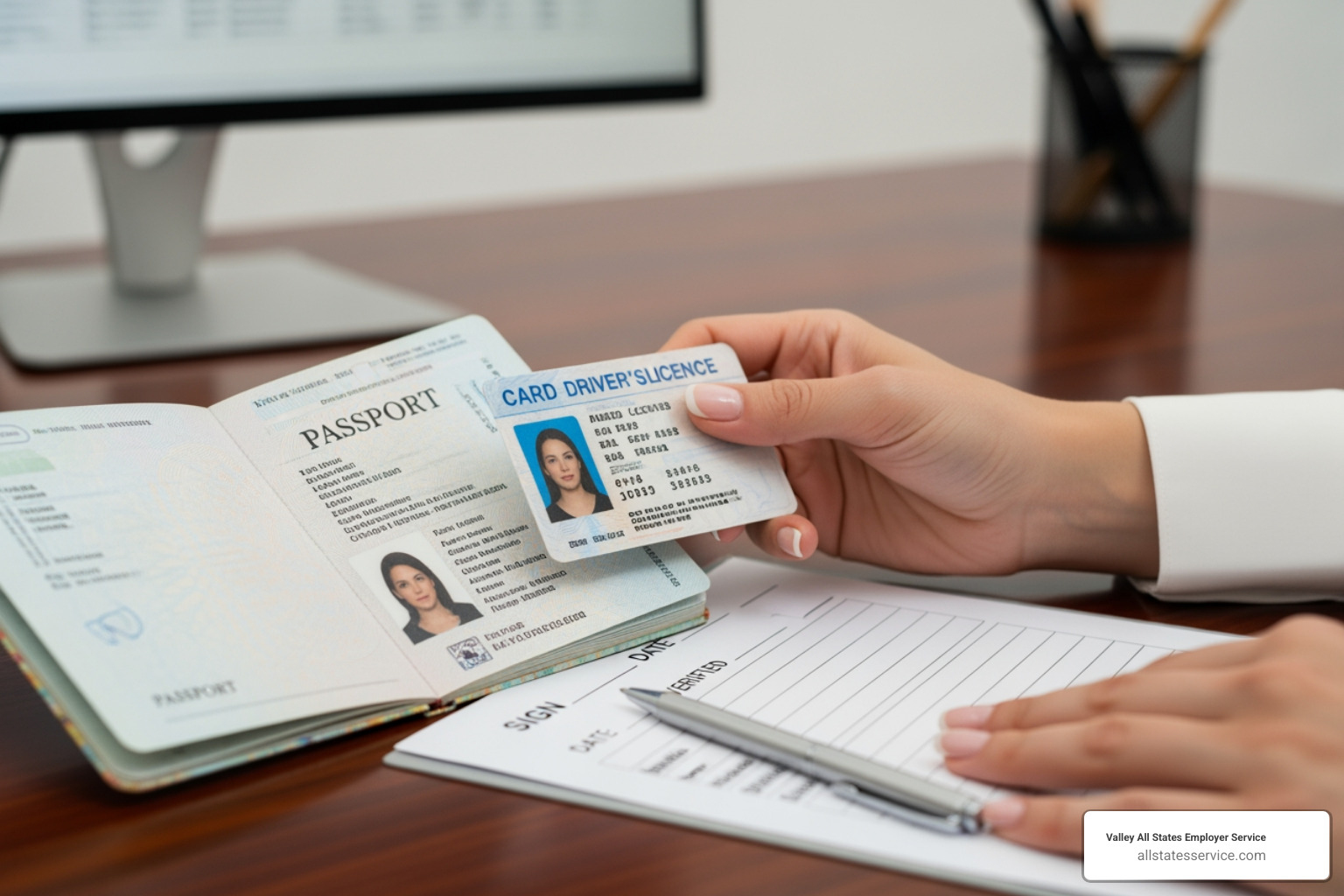 Checklist for I-9 compliance including examine originals, sign & date, and verify documents - i-9 section 2 acceptable documents