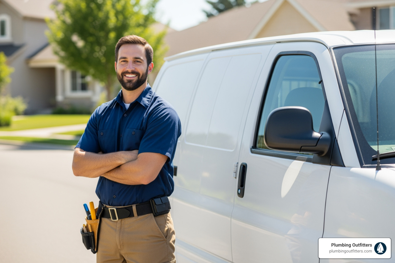 friendly, professional plumber standing next to a service van - best clogged drain repair in taylor, tx friendly, professional plumber standing next to a service van - best clogged drain repair in taylor, tx