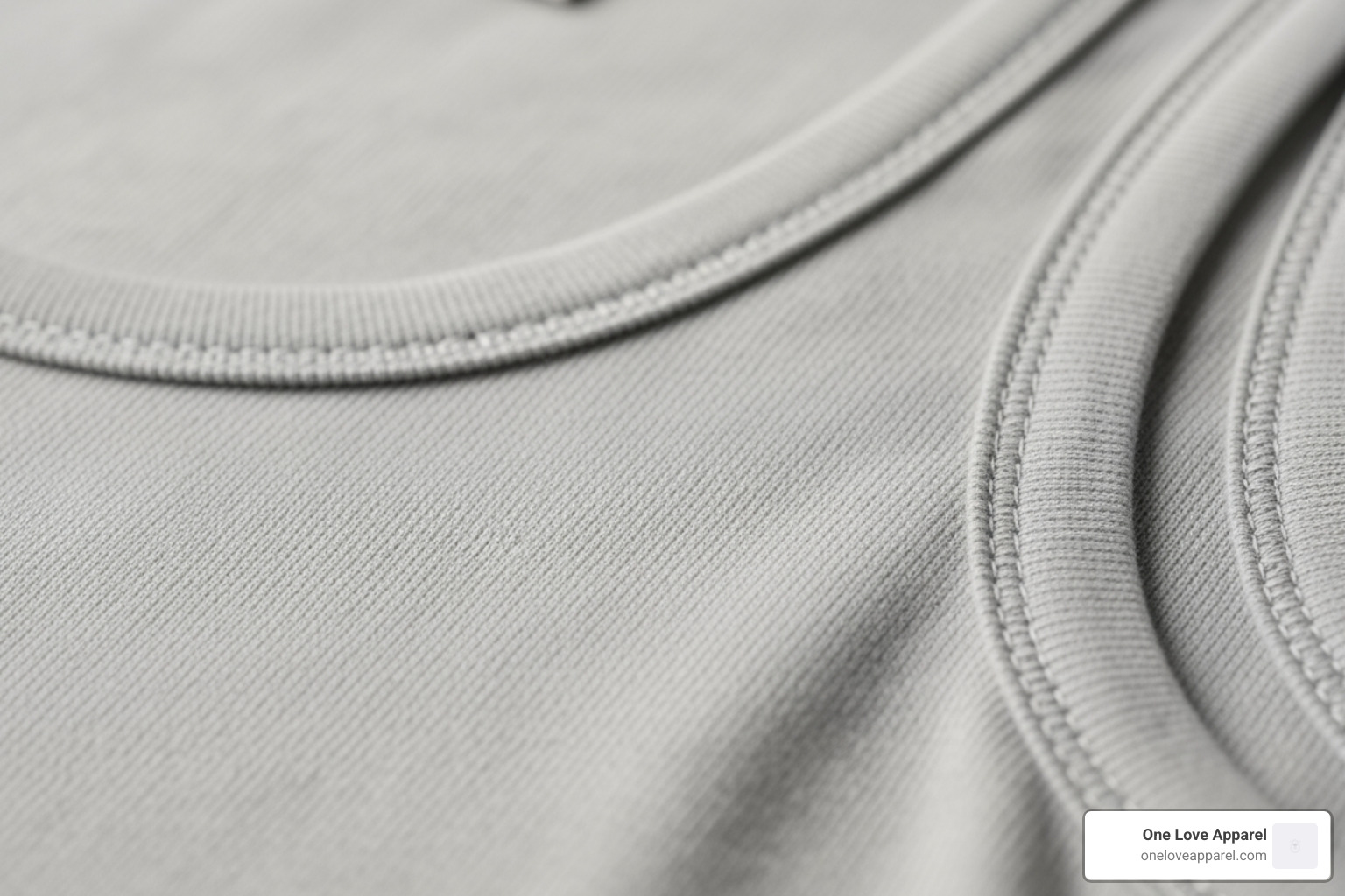 Close-up of a high-quality organic cotton tank top, showing the soft texture and durable stitching - organic cotton tank