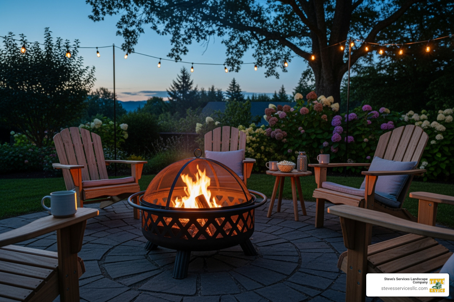 fire pit with a protective spark screen cover - Outdoor fireplace Reading MA