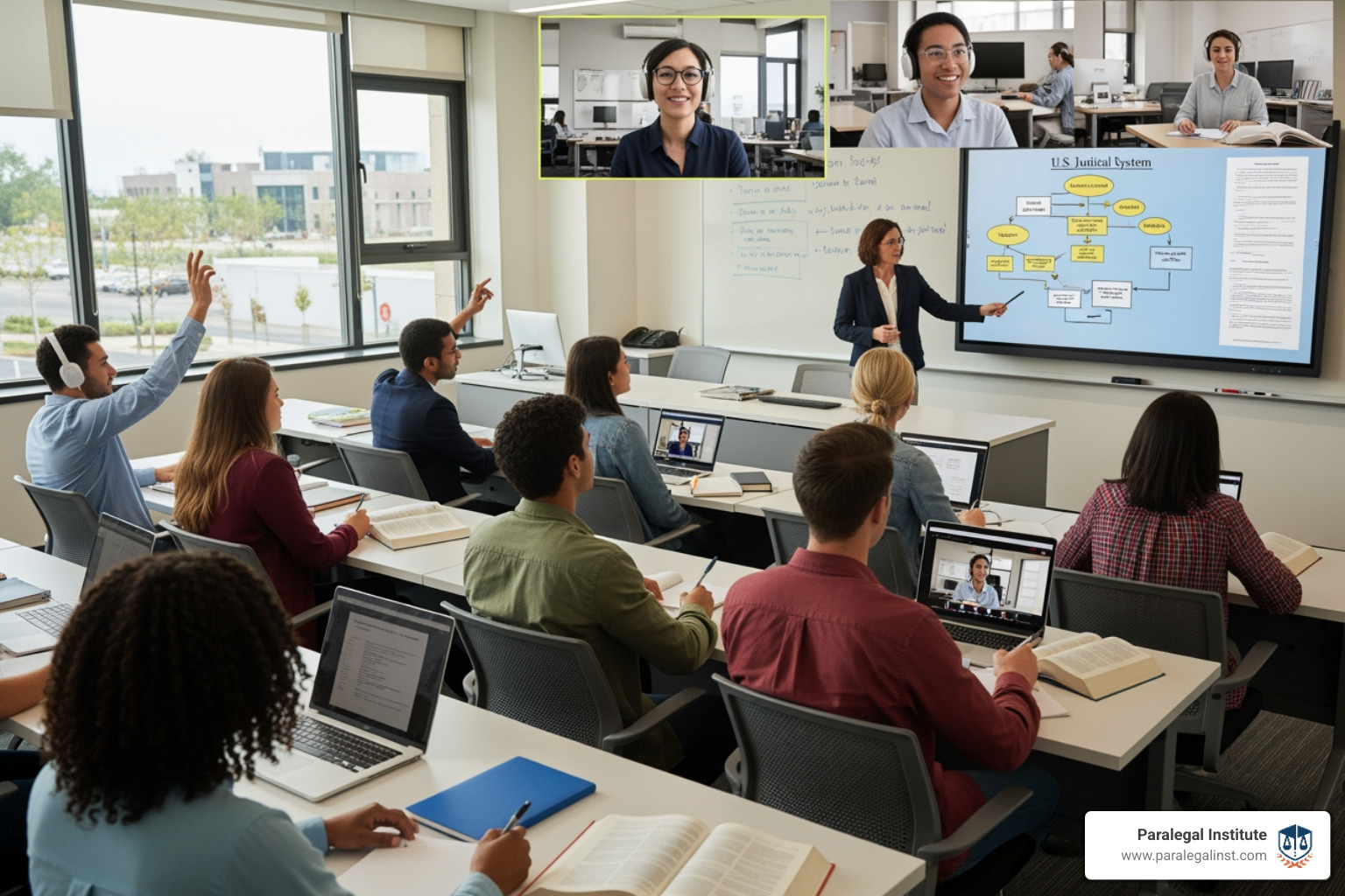 live online class and in-person class - paralegal studies curriculum