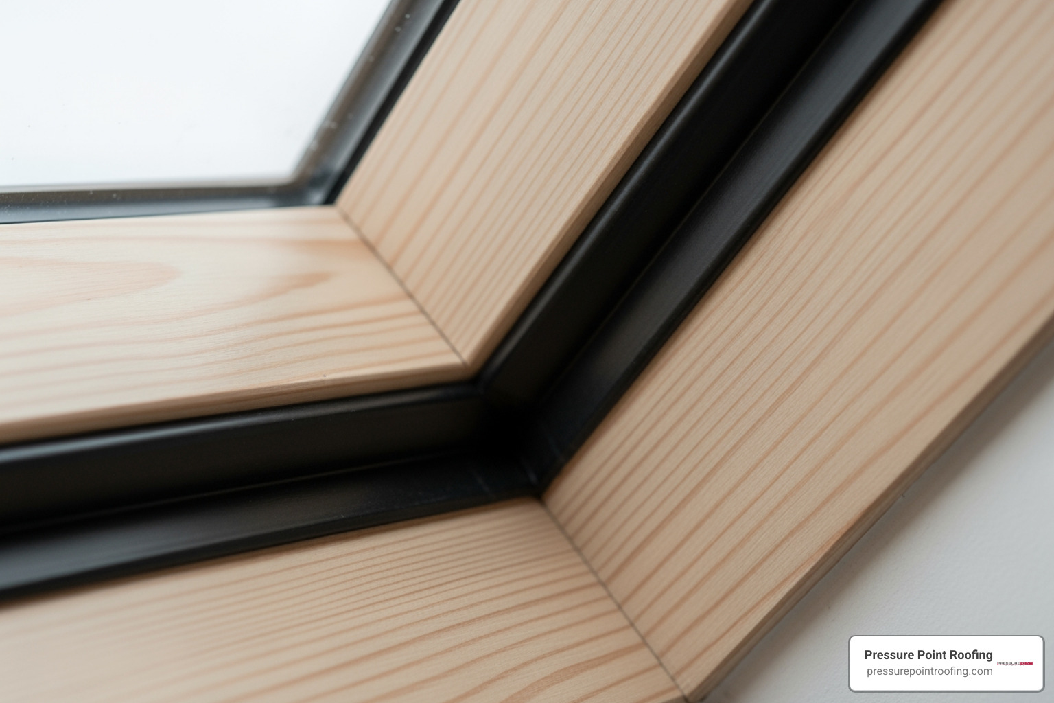 A close-up of a clean, well-maintained skylight seal, showing no cracks or deterioration, ensuring weather resistance. - affordable skylight installation in central point or