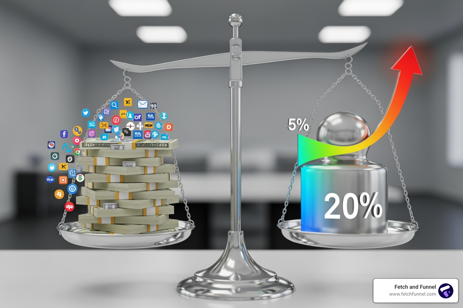 illustrating the concept of a sliding scale for percentage of ad spend - Facebook Ad Agency Pricing illustrating the concept of a sliding scale for percentage of ad spend - Facebook Ad Agency Pricing