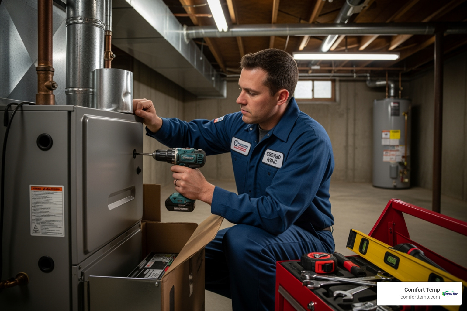 certified technician professionally installing a new furnace - furnace installation jacksonville fl certified technician professionally installing a new furnace - furnace installation jacksonville fl