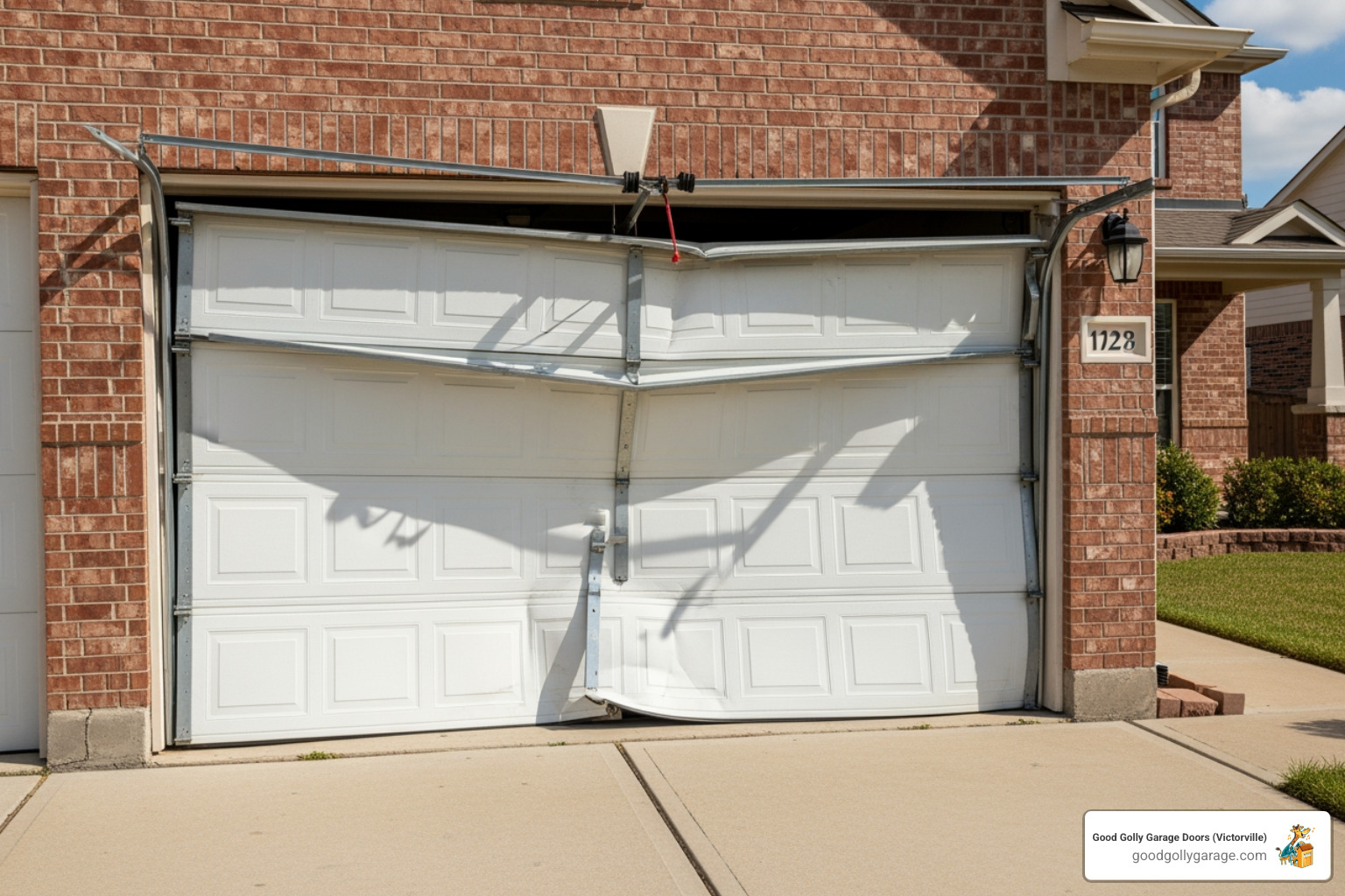 garage door off tracks - emergency broken garage door in wrightwood ca garage door off tracks - emergency broken garage door in wrightwood ca