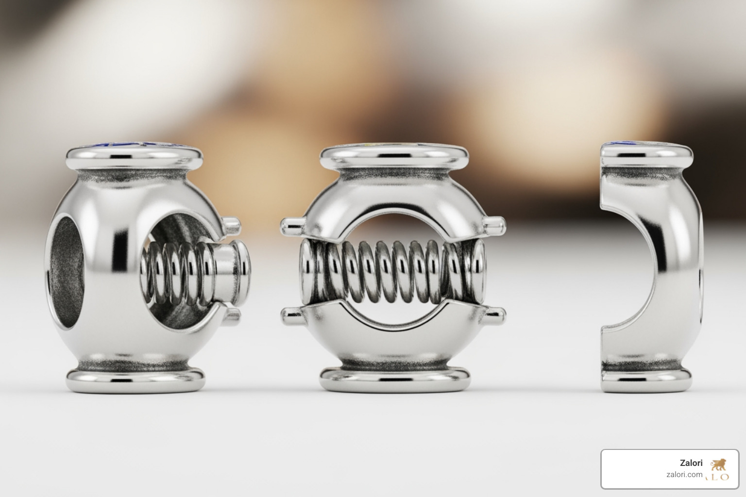 individual 9mm charm links showing the interlocking mechanism - charms italian charm individual 9mm charm links showing the interlocking mechanism - charms italian charm