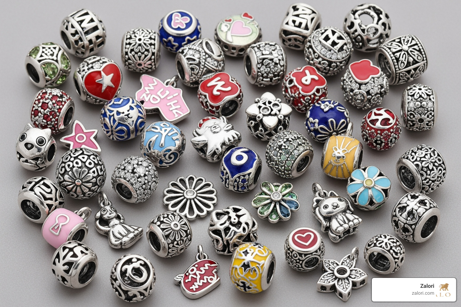 diverse collection of loose Italian charms with various themes and colors - charms italian charm diverse collection of loose Italian charms with various themes and colors - charms italian charm