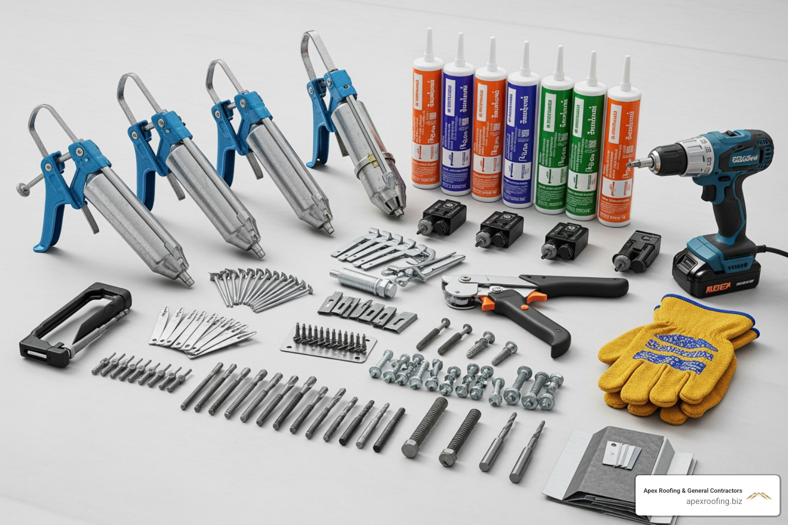 tools and materials for metal roof repair - patch screw holes in metal roof