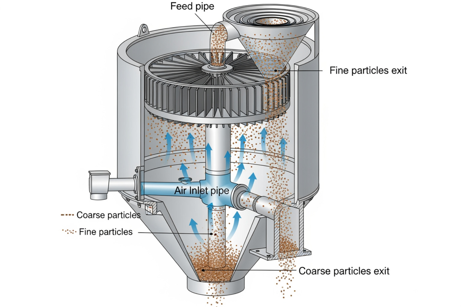 Tromp Curve graph comparing an ideal sharp cut-off with a real-world curve showing bypass