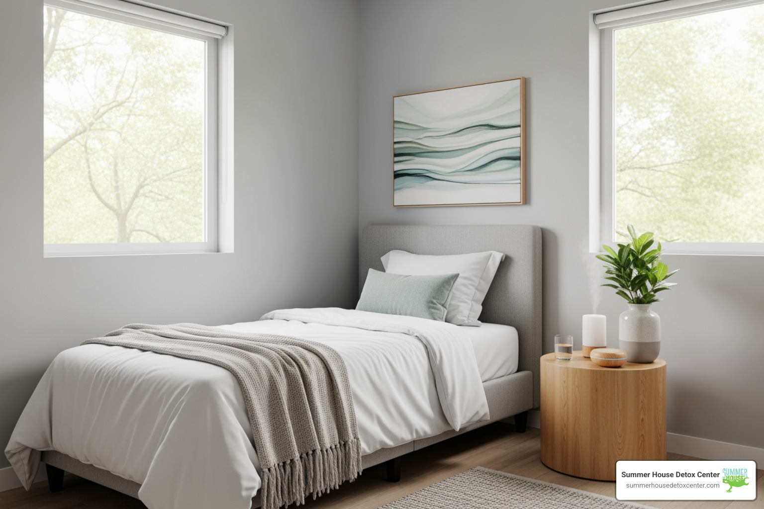 comfortable private room at a detox center - drug withdrawal treatment comfortable private room at a detox center - drug withdrawal treatment