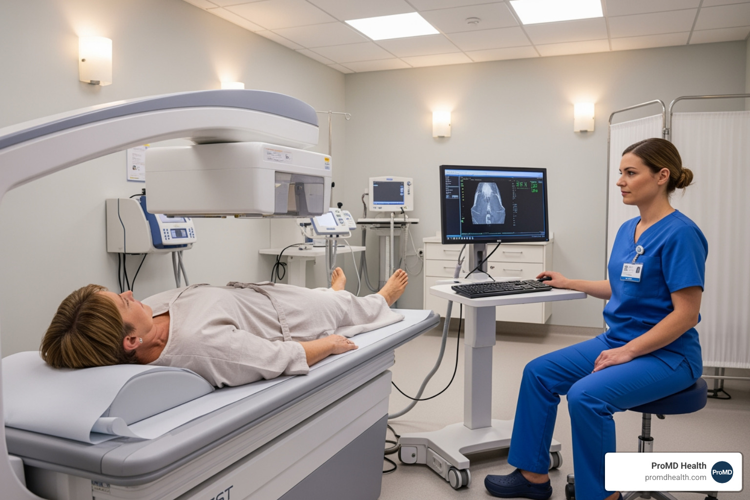 Patient having a body composition scan - center for weight loss and wellness Patient having a body composition scan - center for weight loss and wellness