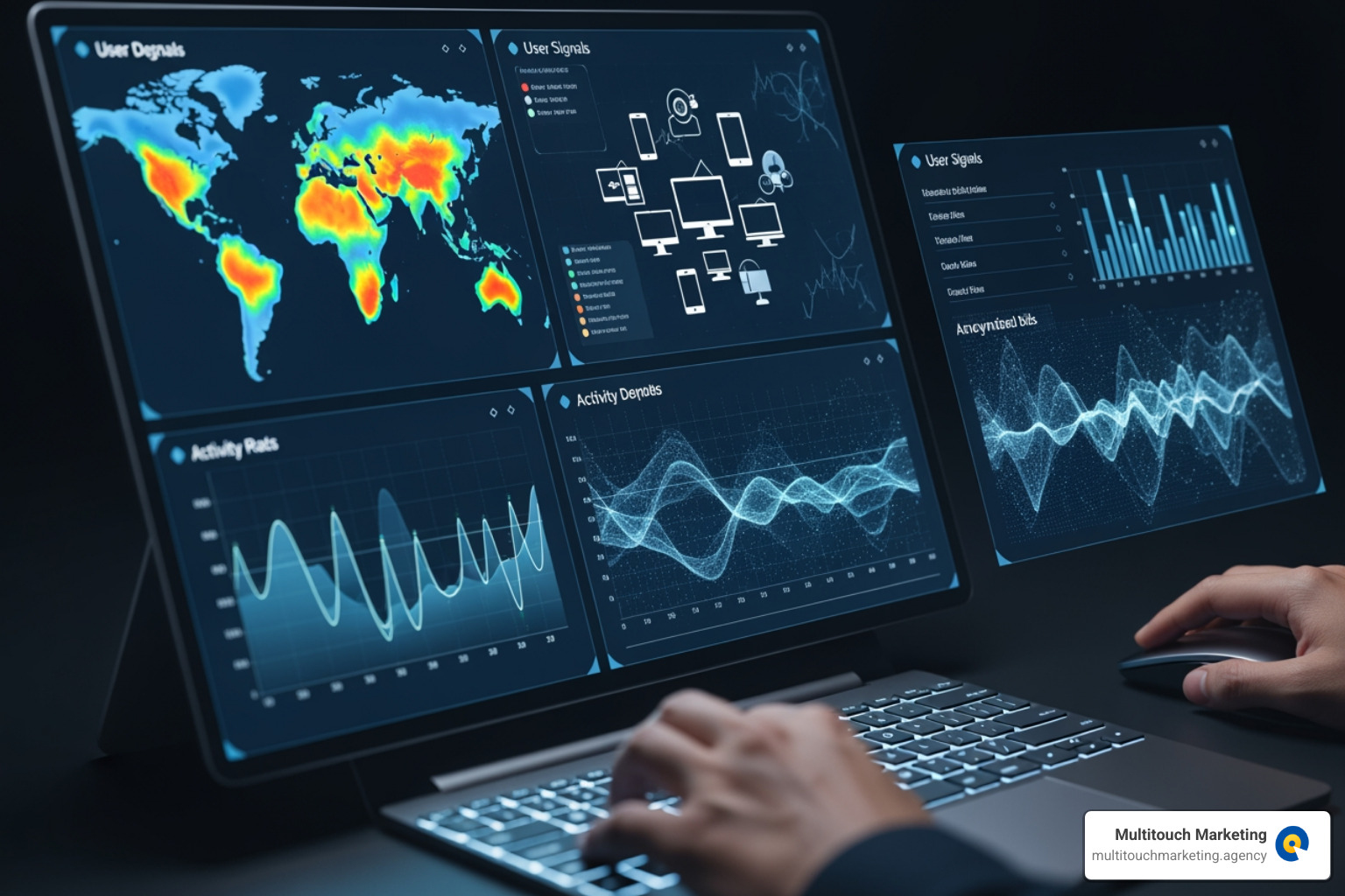 AI analyzing various user signals for PPC bidding - Automated PPC bidding