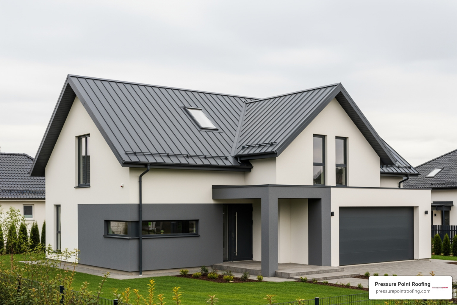 infographic showing key benefits of metal roofing including 40-70 year lifespan, 40% cooling cost savings, recyclability, storm resistance, and low maintenance requirements compared to traditional roofing materials - Local metal roofers