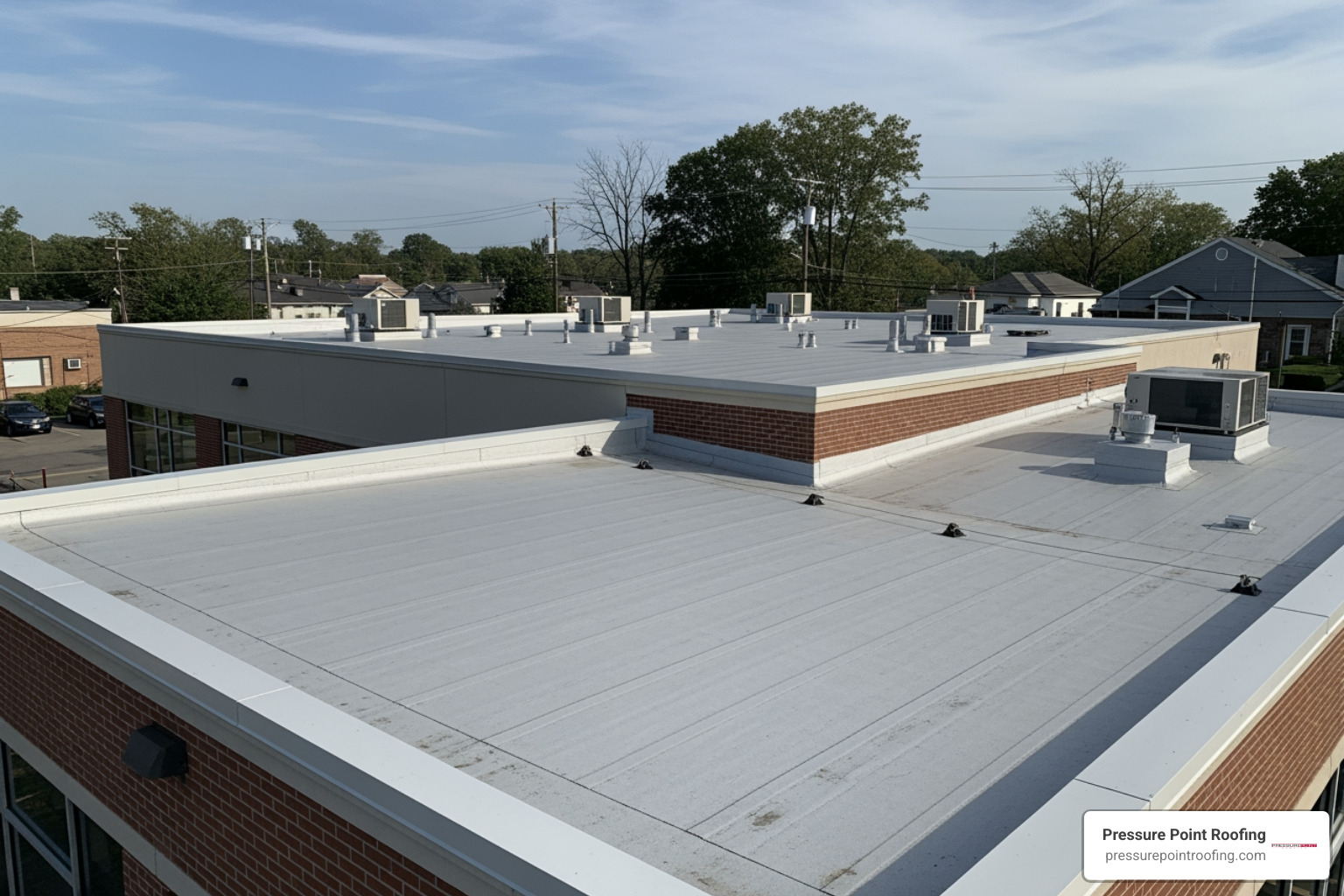 completed, high-quality commercial roof on a local business - commercial roofing in klamath falls, or completed, high-quality commercial roof on a local business - commercial roofing in klamath falls, or