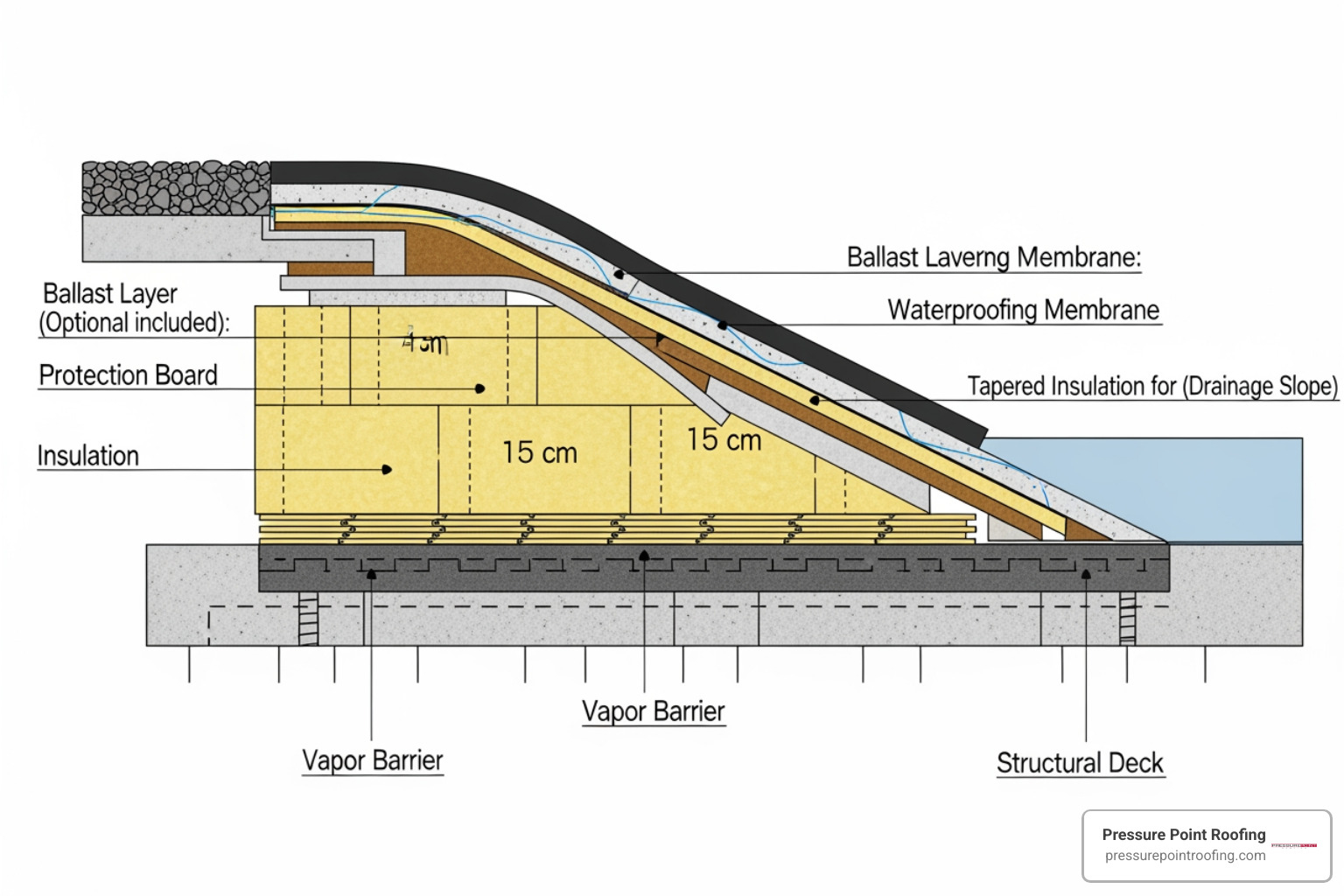 cross-section of a flat roof showing all layers - flat roof design cross-section of a flat roof showing all layers - flat roof design