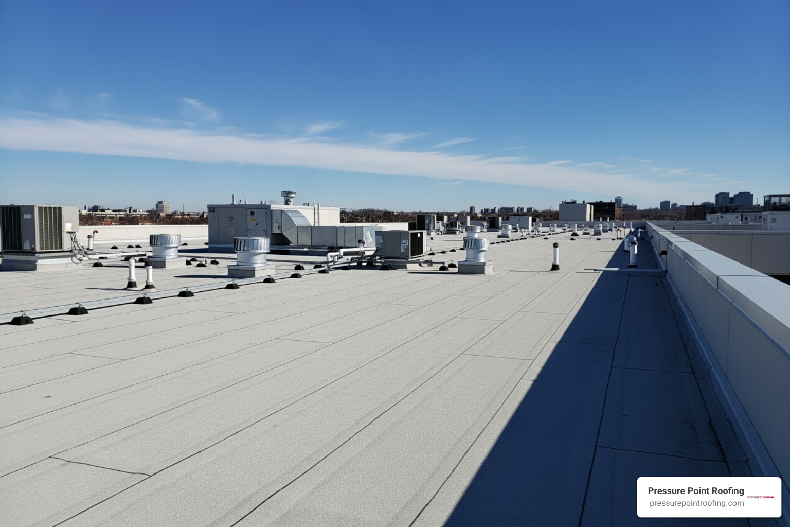 clean well maintained commercial roof - commercial roof inspection in brookings, or