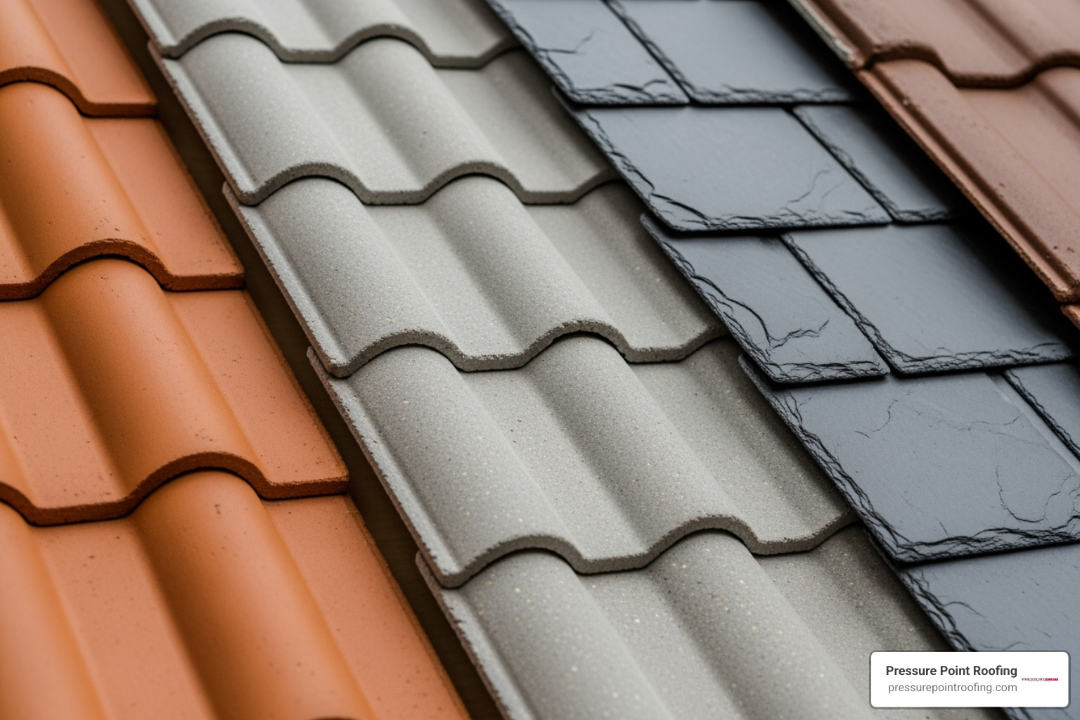 various tile materials side-by-side (clay, concrete, slate) - roof retile cost various tile materials side-by-side (clay, concrete, slate) - roof retile cost