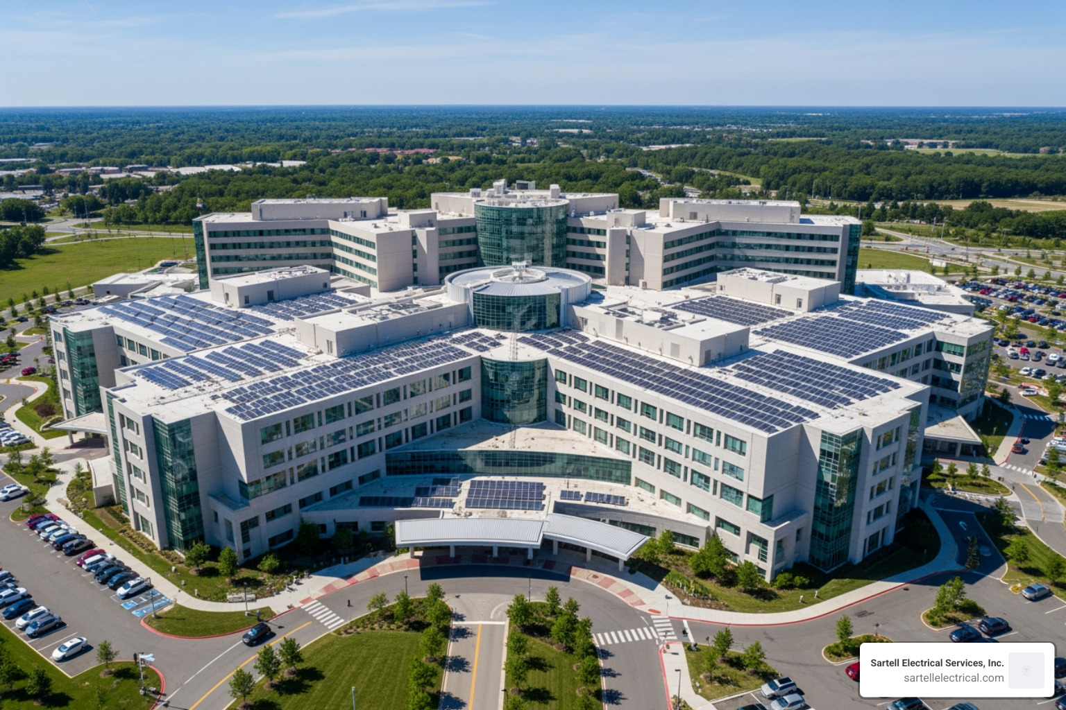 hospital with solar panels on the roof - Hospital power systems hospital with solar panels on the roof - Hospital power systems