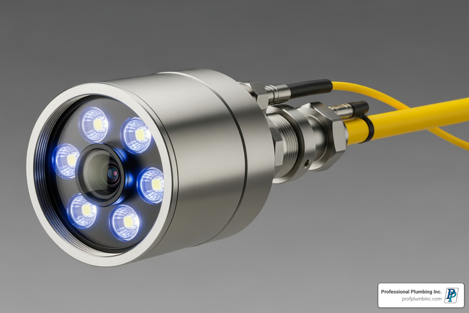 sewer camera head and flexible rod - sewer line inspection