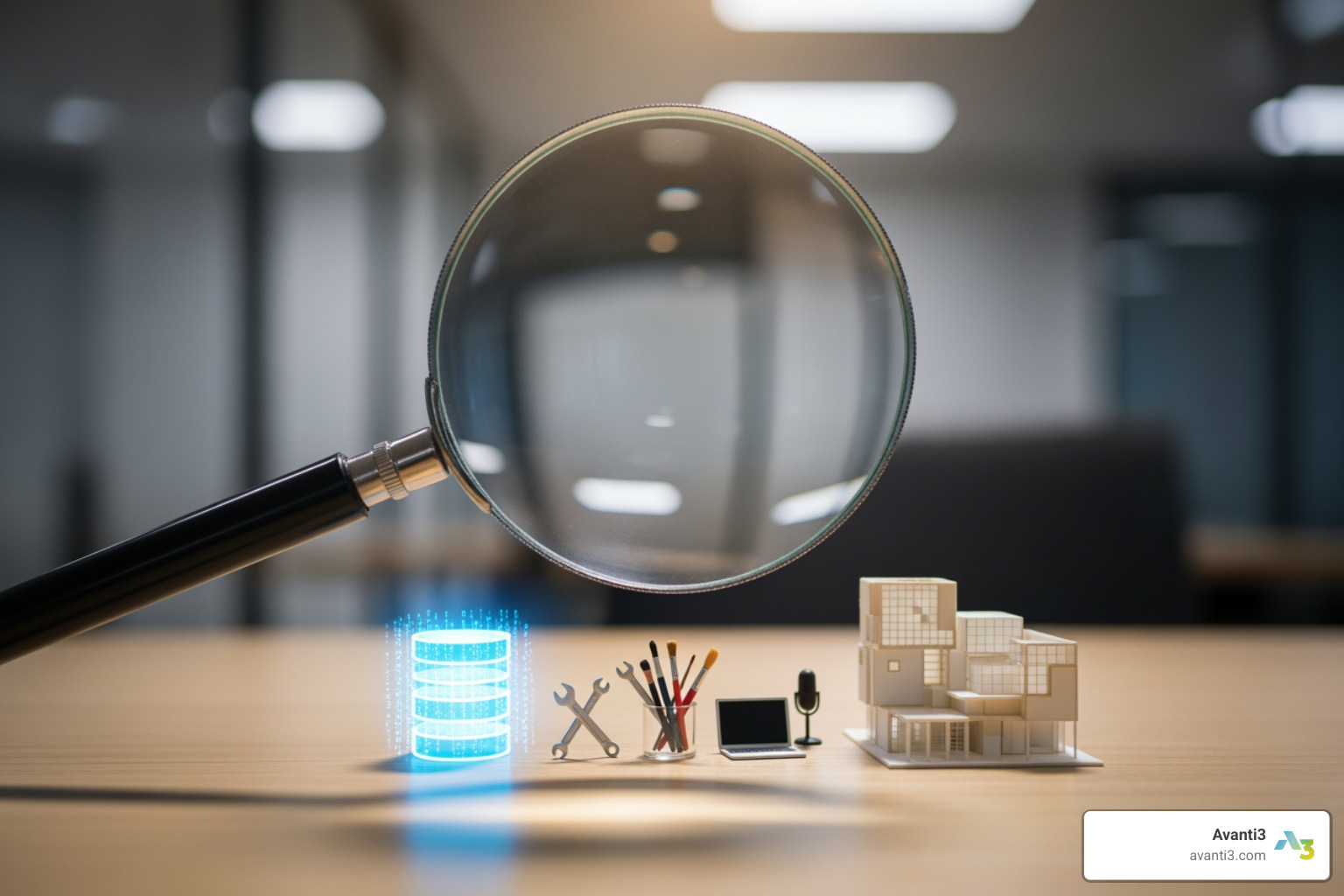 a magnifying glass over a company's assets like 'data', 'skills', 'space' - New revenue streams a magnifying glass over a company's assets like 'data', 'skills', 'space' - New revenue streams