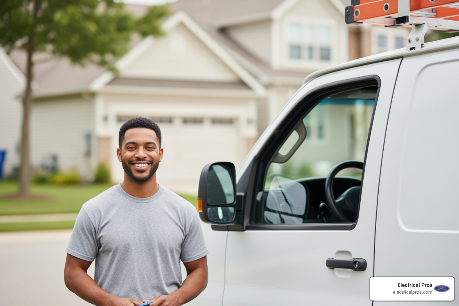 friendly, professional electrician with a service van - ceiling fan installation in sugar hill, ga