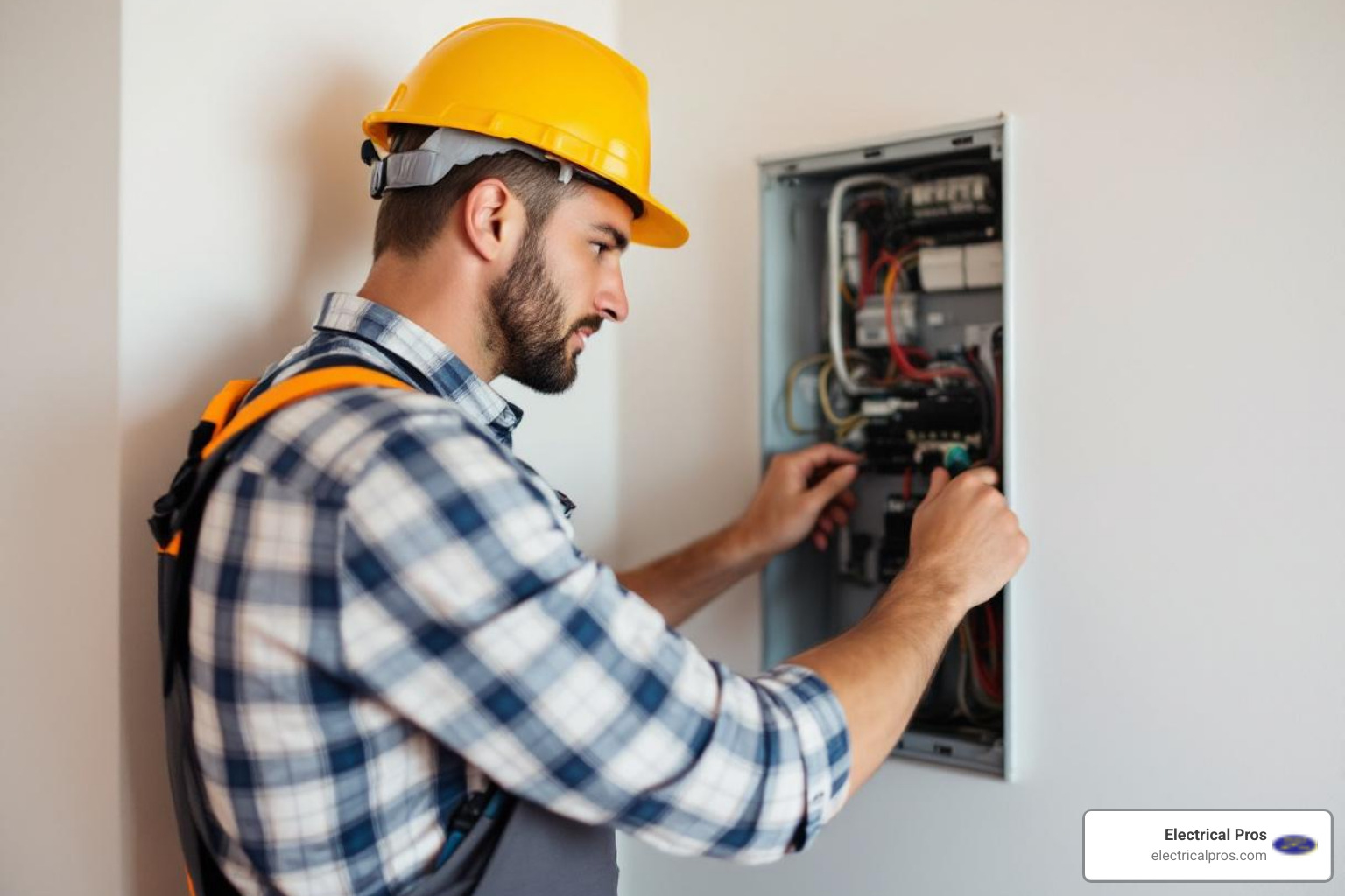 licensed electrician working on electrical panel - emergency electrical troubleshooting and repairs in buford, ga licensed electrician working on electrical panel - emergency electrical troubleshooting and repairs in buford, ga