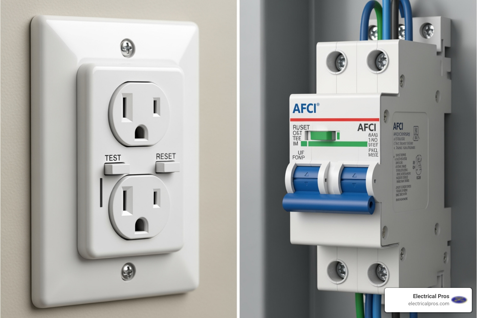 comparison of an AFCI outlet and an AFCI breaker - arc fault and fireguard protection systems in gainesville, ga comparison of an AFCI outlet and an AFCI breaker - arc fault and fireguard protection systems in gainesville, ga