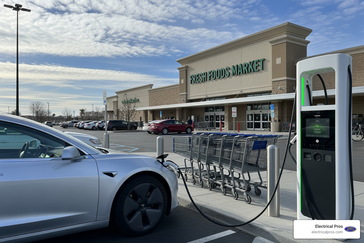 EV charging at a grocery store parking lot - ev charging stations in suwanee, ga EV charging at a grocery store parking lot - ev charging stations in suwanee, ga