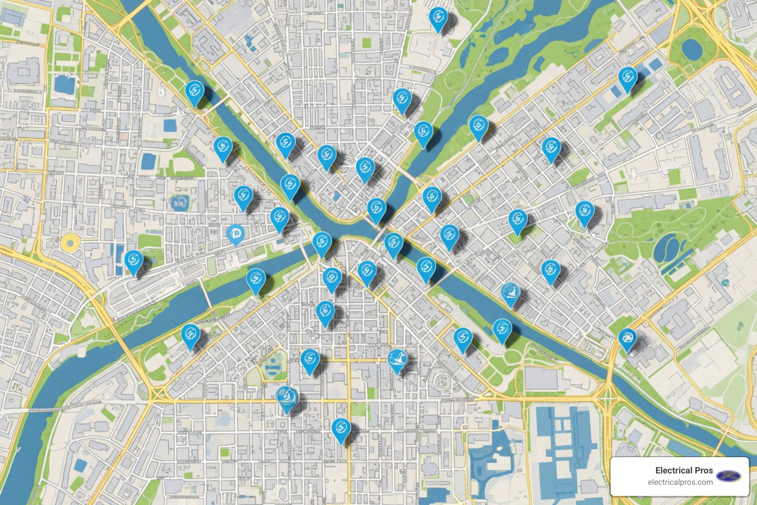 map highlighting EV charging station locations - affordable ev charging stations in winder, ga