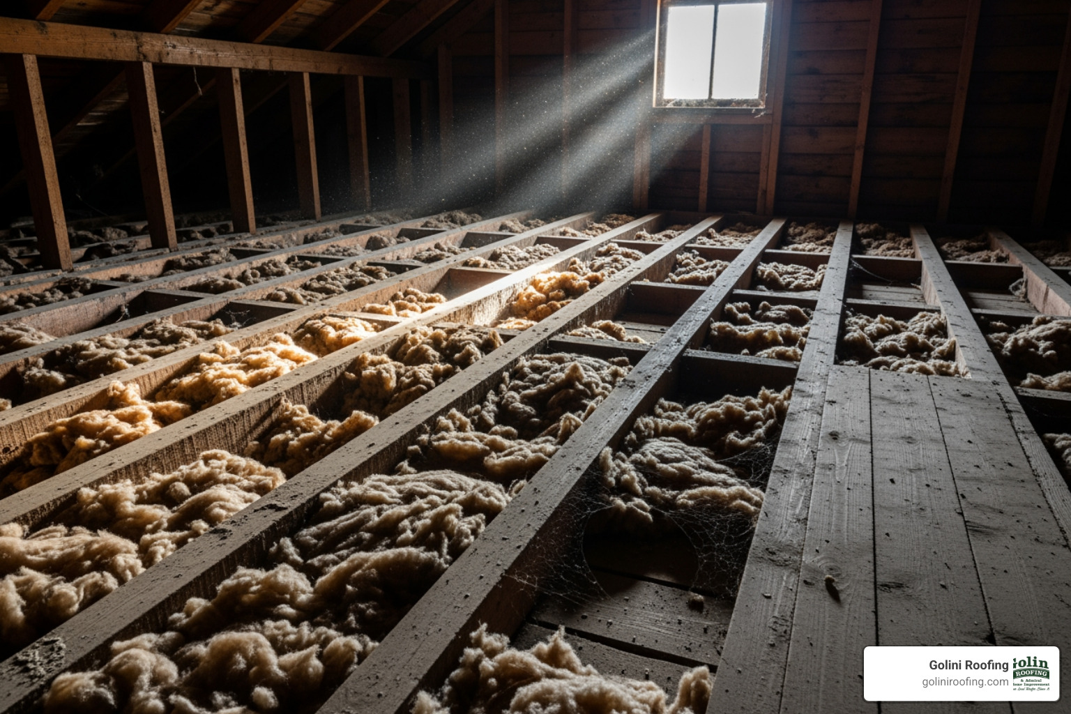 attic with clearly visible, low, or patchy insulation next to the floor joists - attic insulation installer near me attic with clearly visible, low, or patchy insulation next to the floor joists - attic insulation installer near me