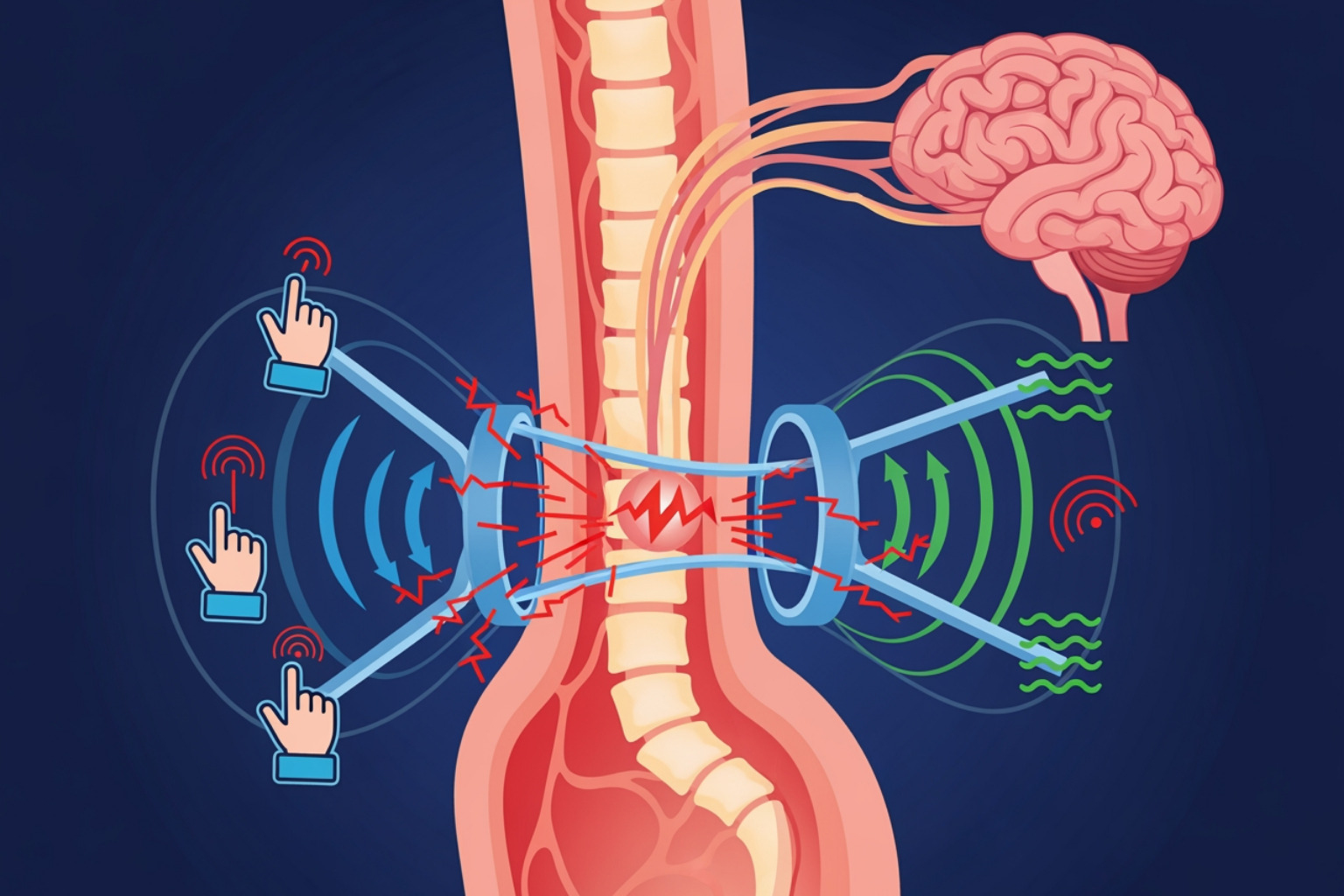 diagram showing the gate control theory of pain - pain relief cream for back
