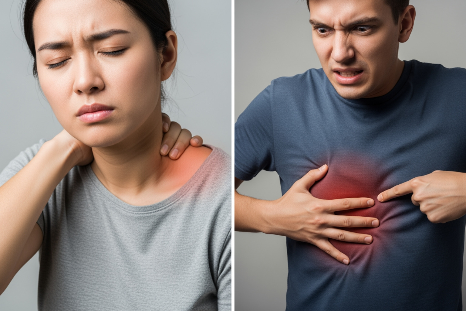 comparison between a dull ache (soreness) and a sharp, localized pain point (injury) - quick muscle recovery