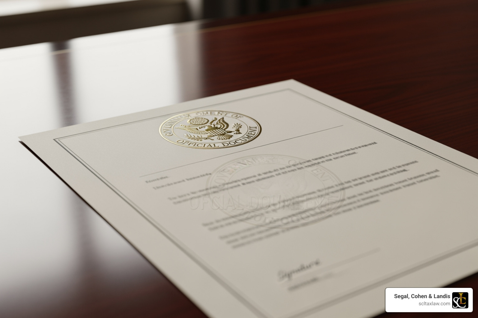 An official IRS notice of audit or tax levy - personal tax lawyer near me